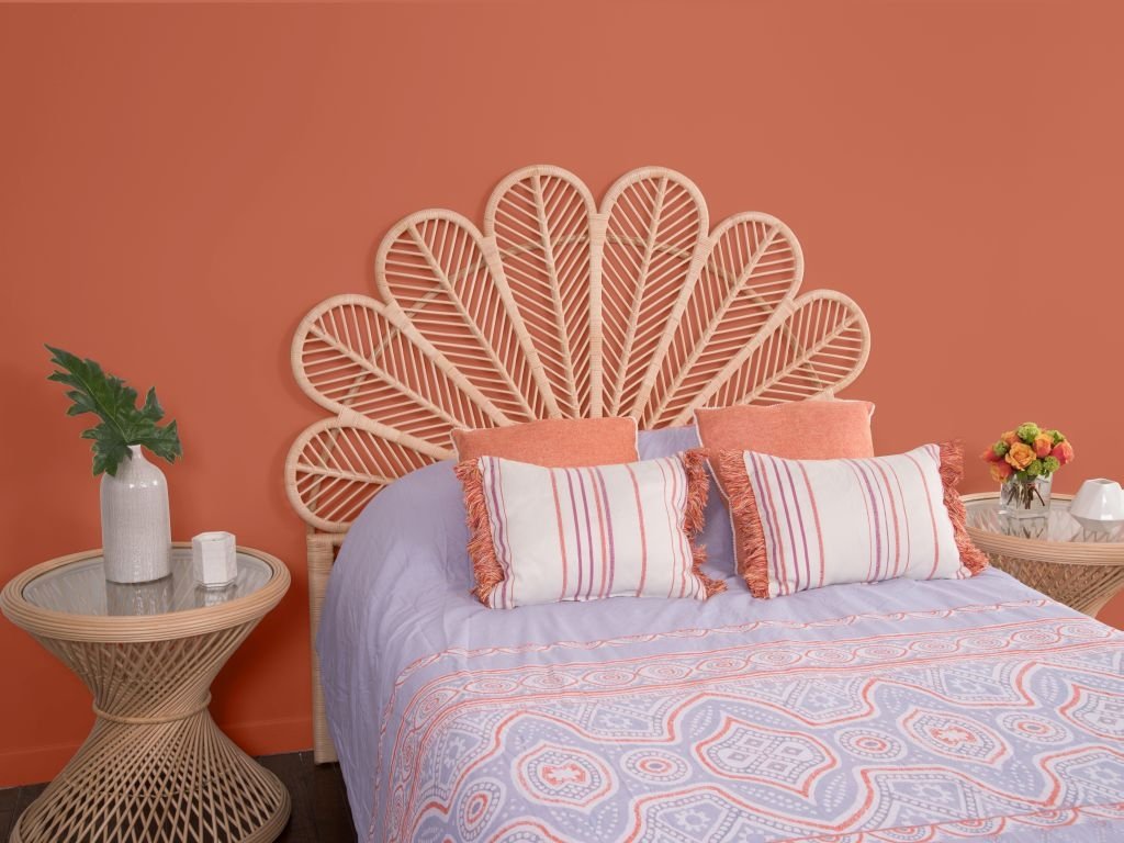 Rattan Petal Headboard,  Natural