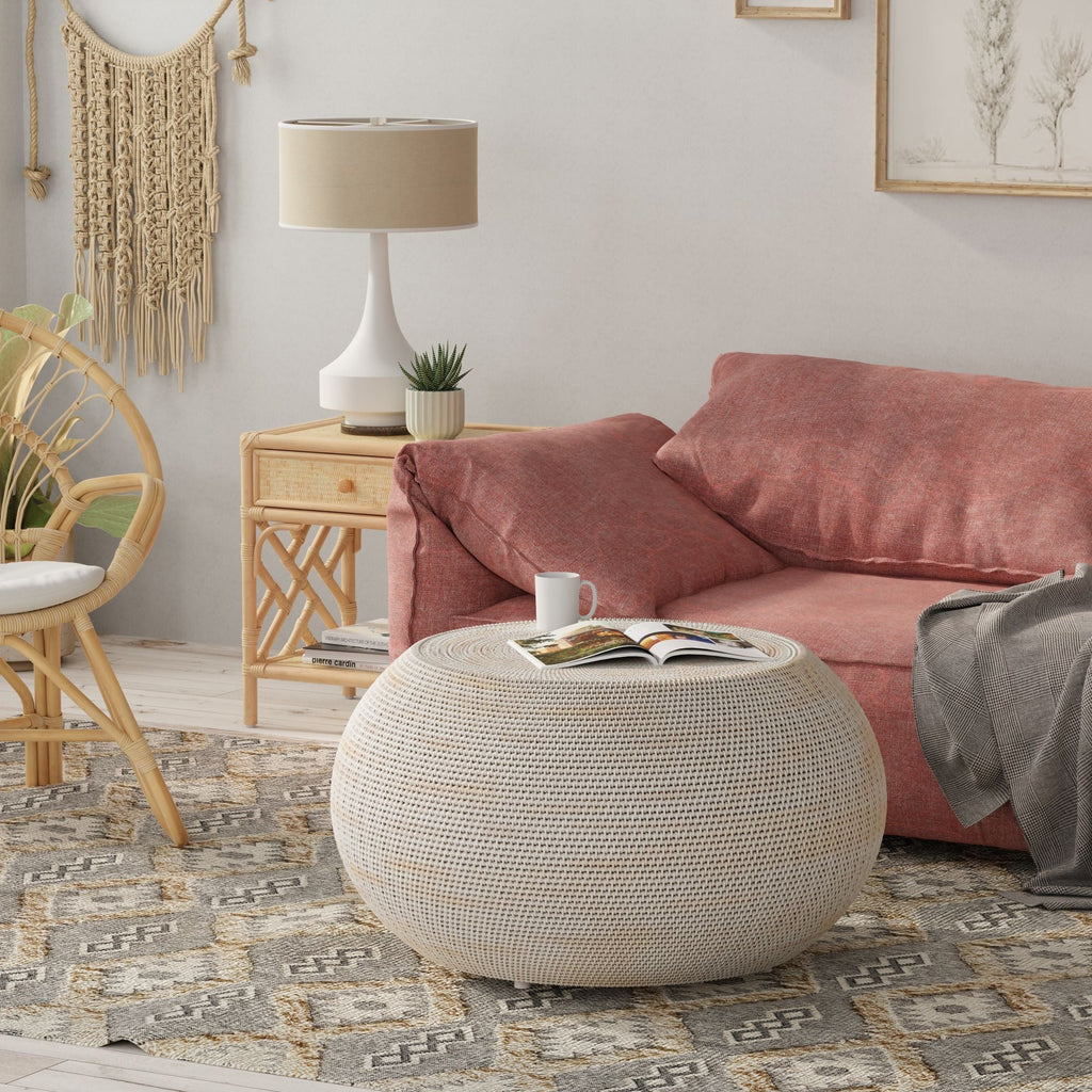 La Jolla Round Rattan Coffee Table