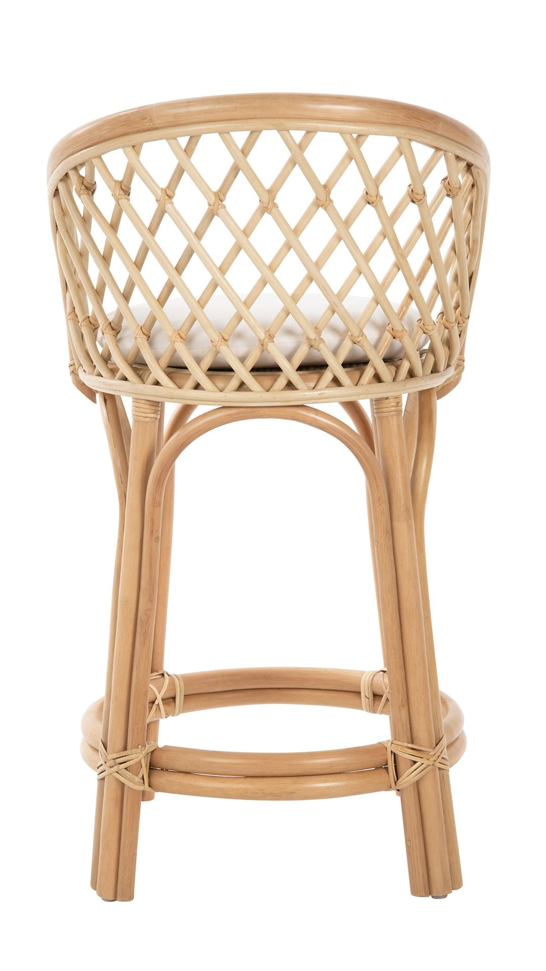 Rattan Criss-Cross Counter Stool, Natural