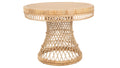 Round Rattan Peacock Dining Table, Natural