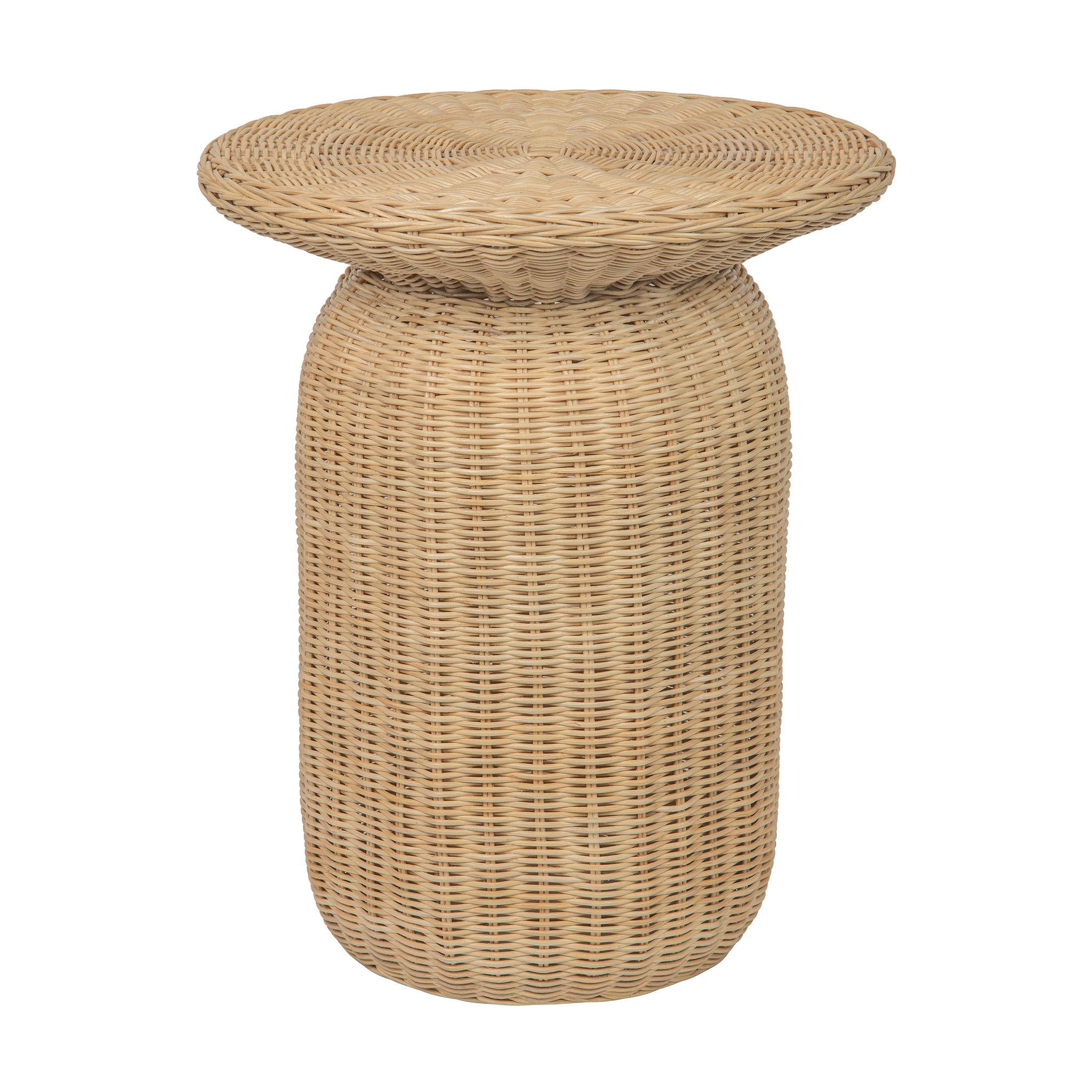 Buru Round Wicker Side- & End-Table, Natural