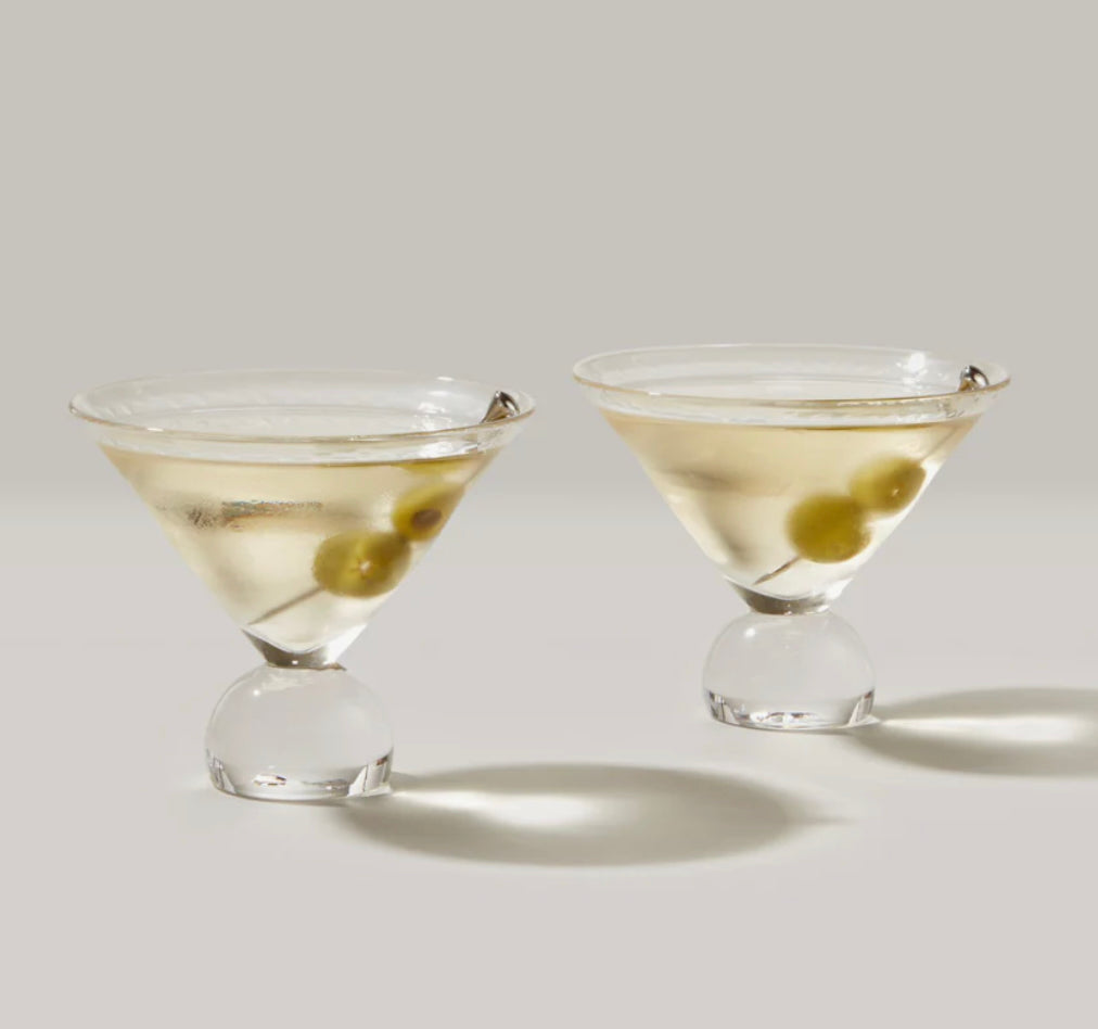 Simon Pearce  Benson Martini Set of 2 in Gift Box