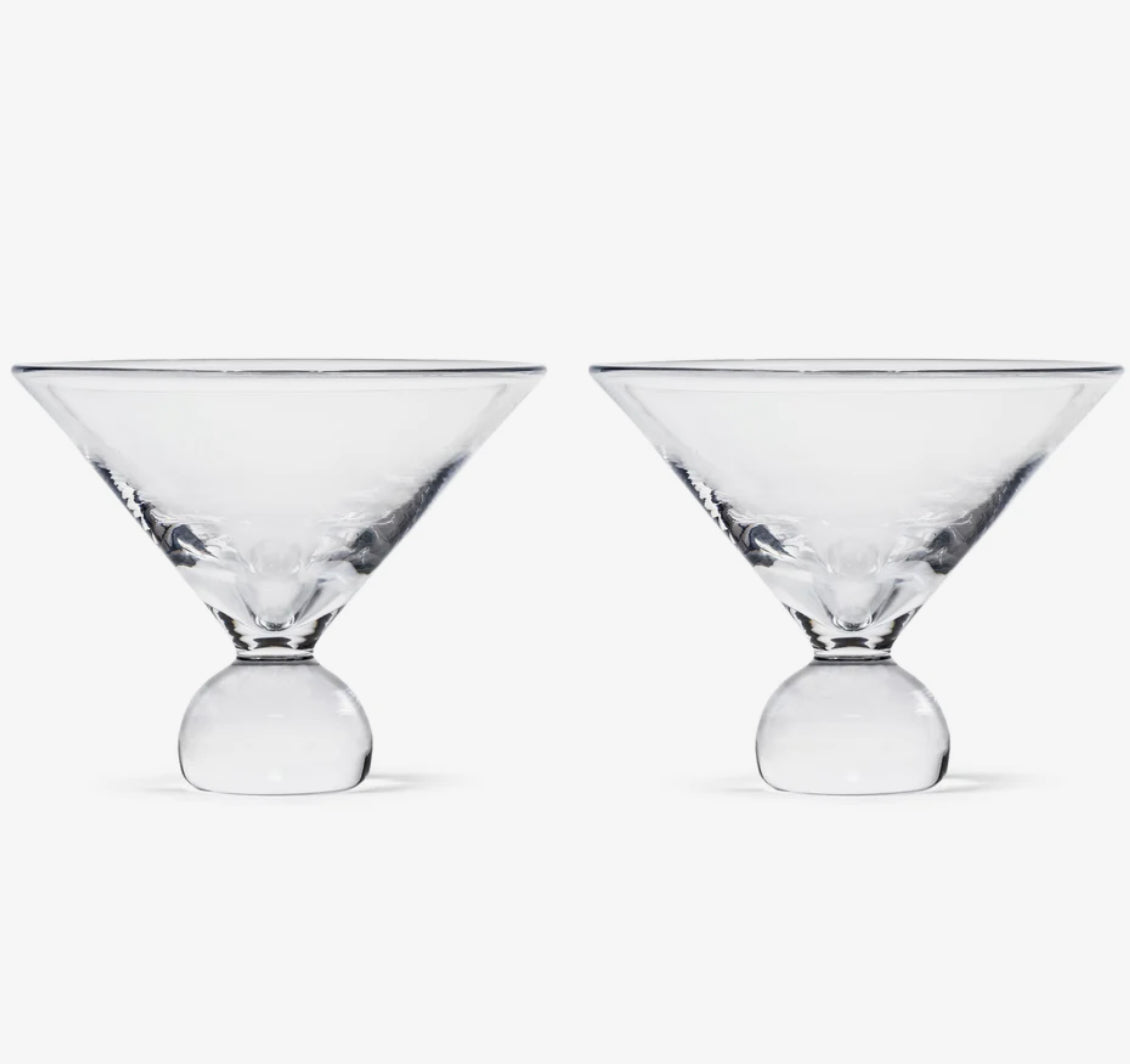 Simon Pearce  Benson Martini Set of 2 in Gift Box