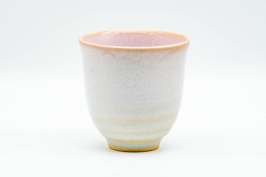 Japanese Teacup - Pink Cerulean Crazed Interior Glaze Yunomi - 115ml