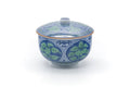 Japanese Teacup - Blue Green Leaves Arita Lidded Yunomi - 215ml