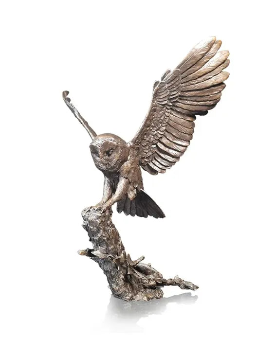 Richard Cooper Bronze Birds Collection First Light ( Barn Owl )