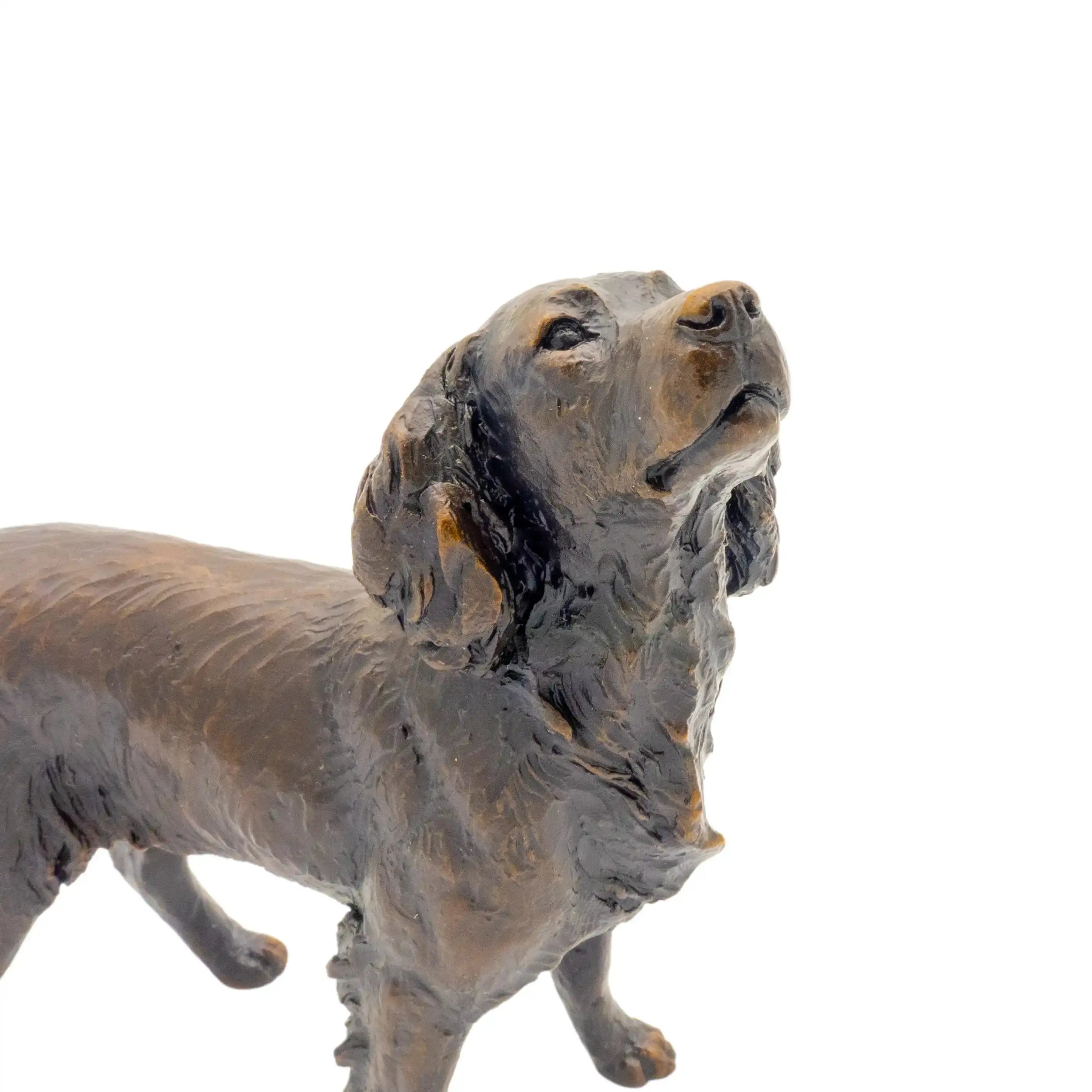 Richard Cooper Bronze Medium Springer Spaniel Figurine Dog Sculpture