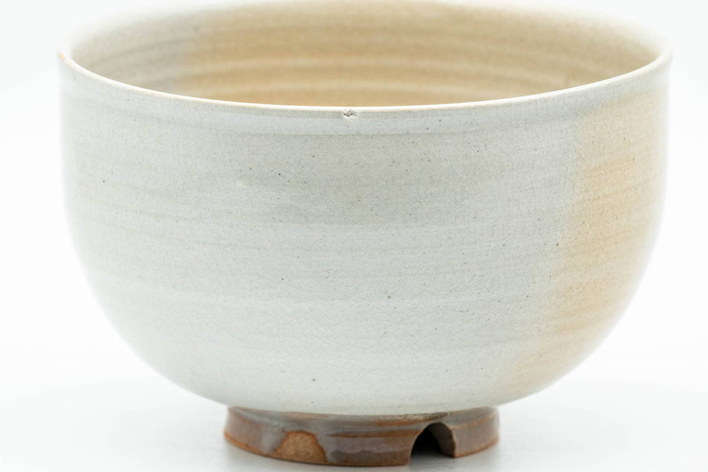 Japanese Matcha Bowl - Beige Grey Glazed Wan-nari Chawan - 350ml