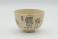 Japanese Matcha Bowl - Bunny Rabbits Kyo-yaki Kintsugi Chawan - 300ml