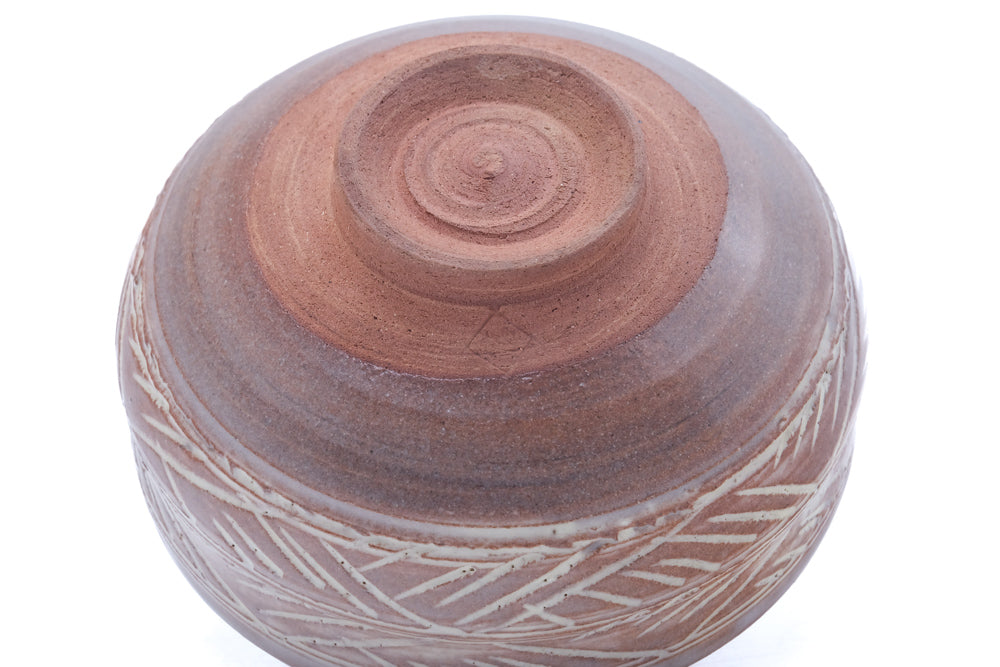 Japanese Matcha Bowl - Pink White Hakeme Chawan - 475ml