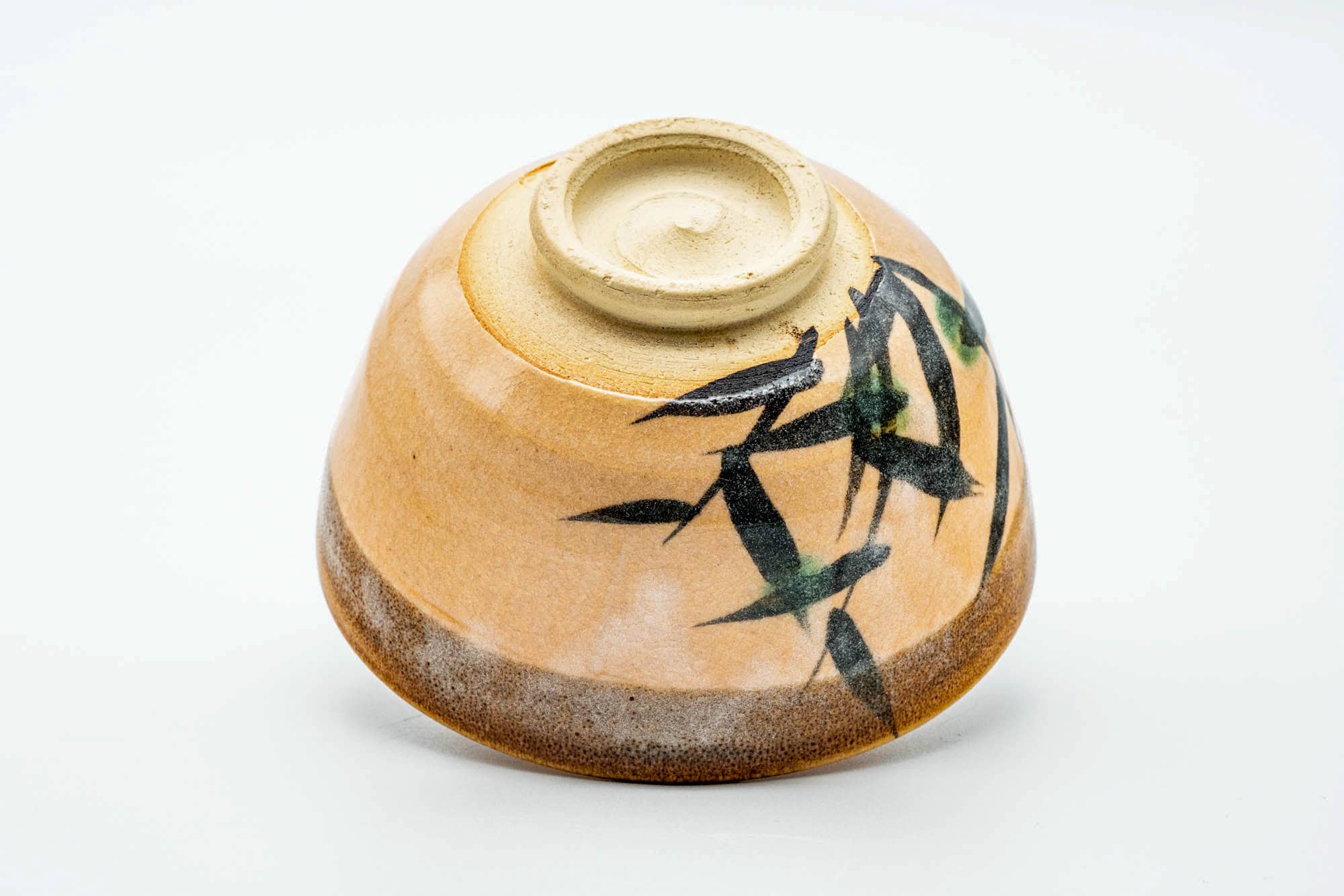 Japanese Matcha Bowl - Long Grass Peach Glazed Karatsu-yaki Chawan - 300ml