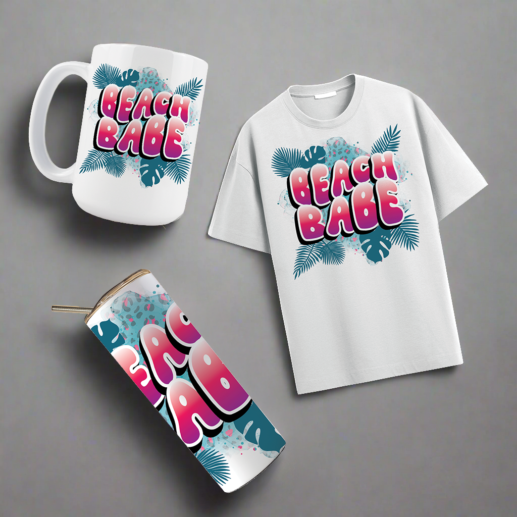 Multi Product Use - Digital Sublimation Designs - Vibrant Beach