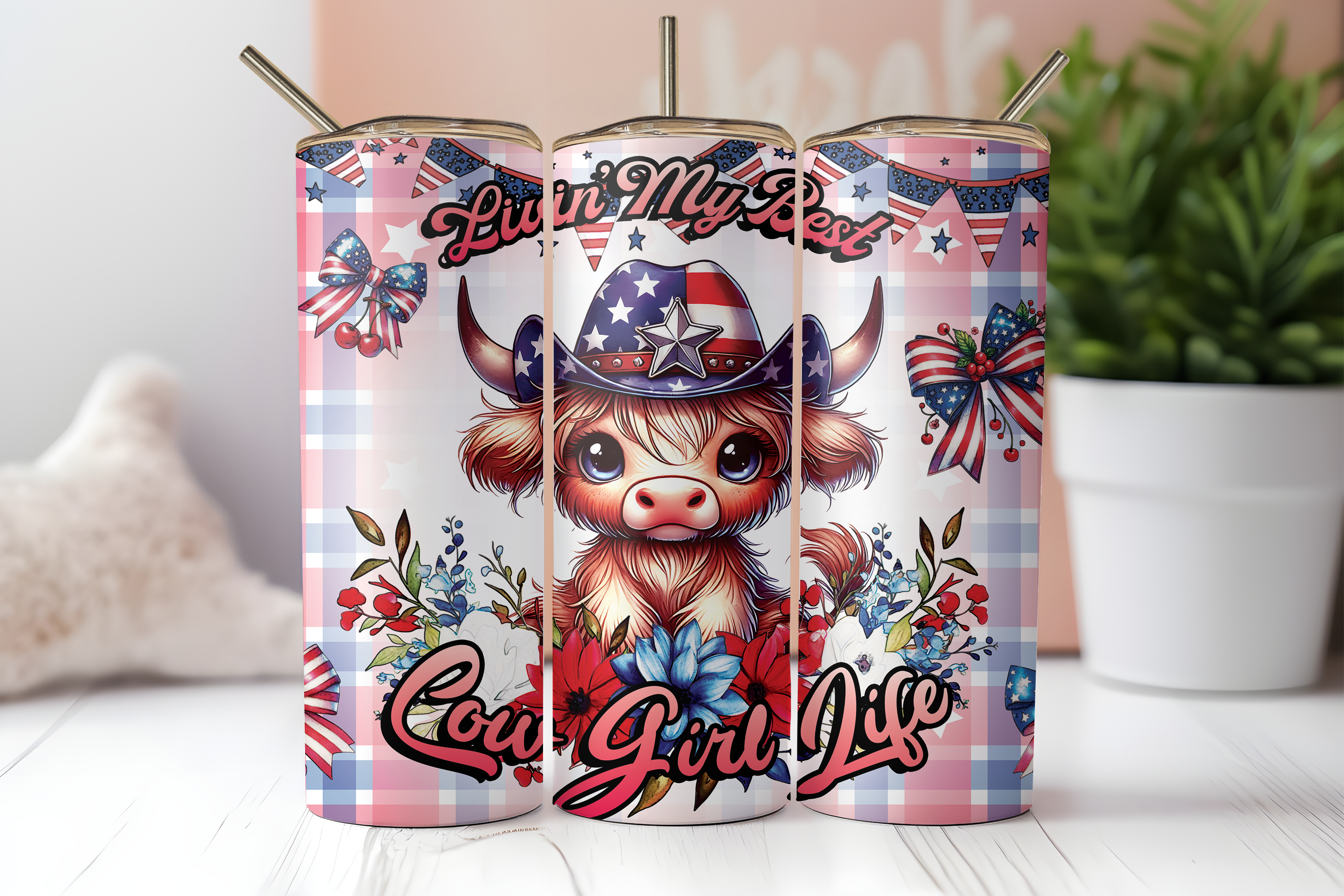 Digital Sublimation Designs - Fourth of July Tumbler Wraps