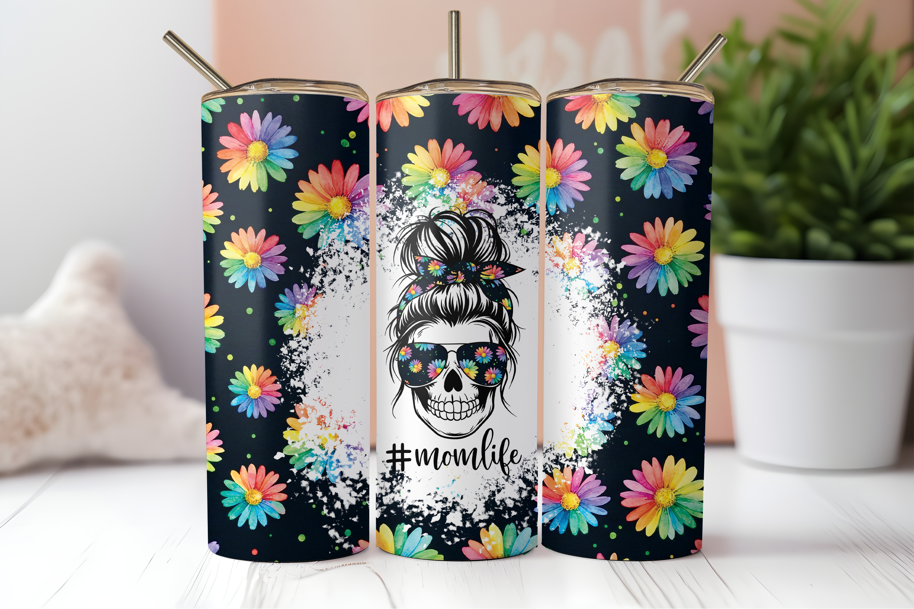 Digital Sublimation Designs - Mom Vibes Collection Tumbler Wraps