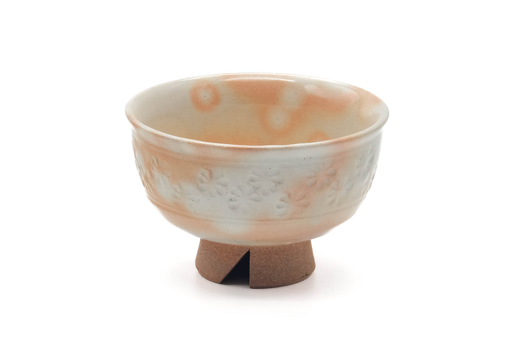Japanese Teacup - Beige Pink Gohonte Hagi-yaki Yunomi - 140ml
