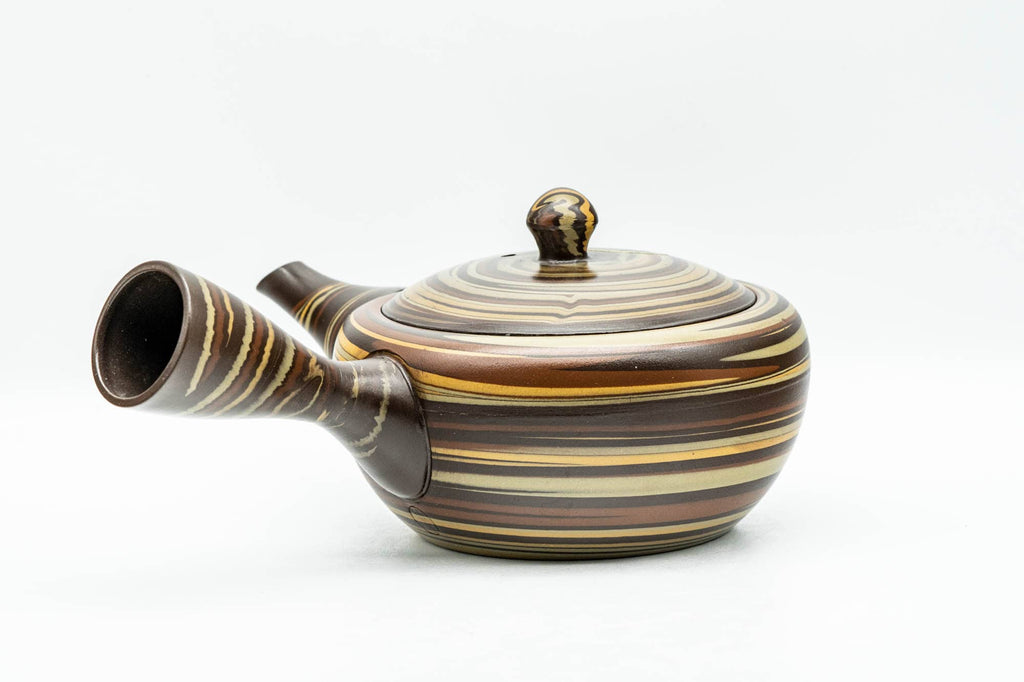 Japanese Kyusu - 伸康 Nobuyasu - Nerikomi Tokoname-yaki Teapot - 275ml