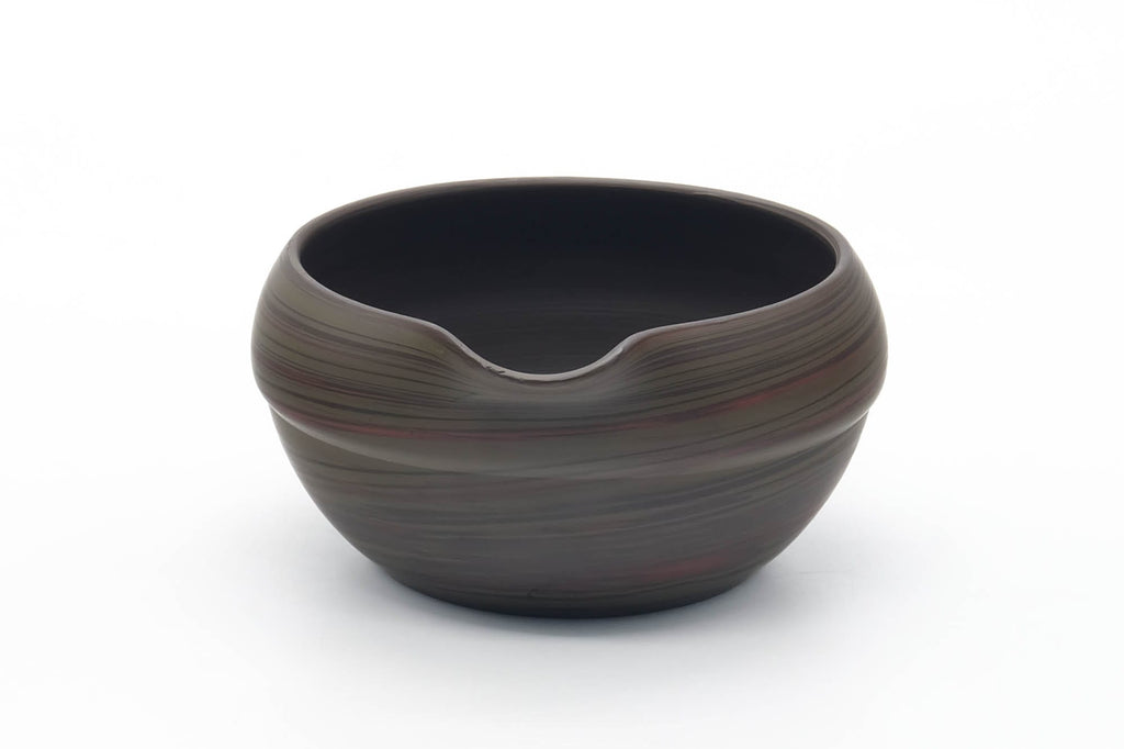 Japanese Katakuchi - Dark Green Nerikomi Handleless Yuzamashi - 205ml