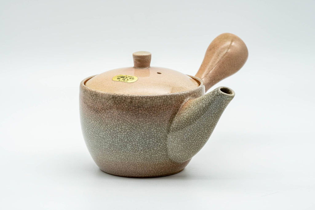 Japanese Kyusu - Beige Weathered Hagi-yaki Do-ake Teapot - 240ml