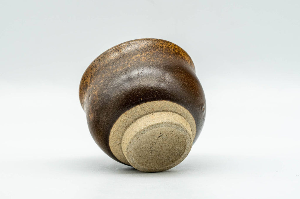 Japanese Teacup - Matte Brown Hare's Fur Glazed Guinomi - 35ml