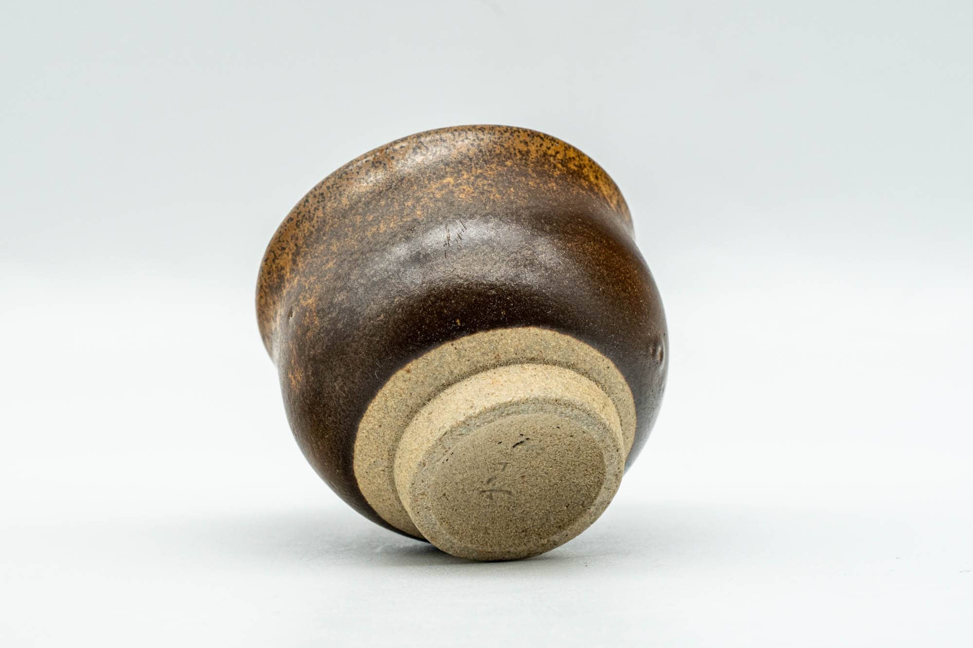 Japanese Teacup - Matte Brown Hare's Fur Glazed Guinomi - 35ml