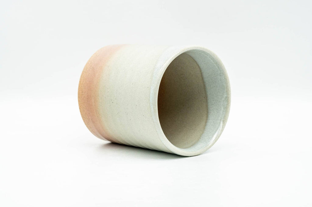 Japanese Teacup - Beige Peach White Glazed Hagi-yaki Yunomi - 190ml