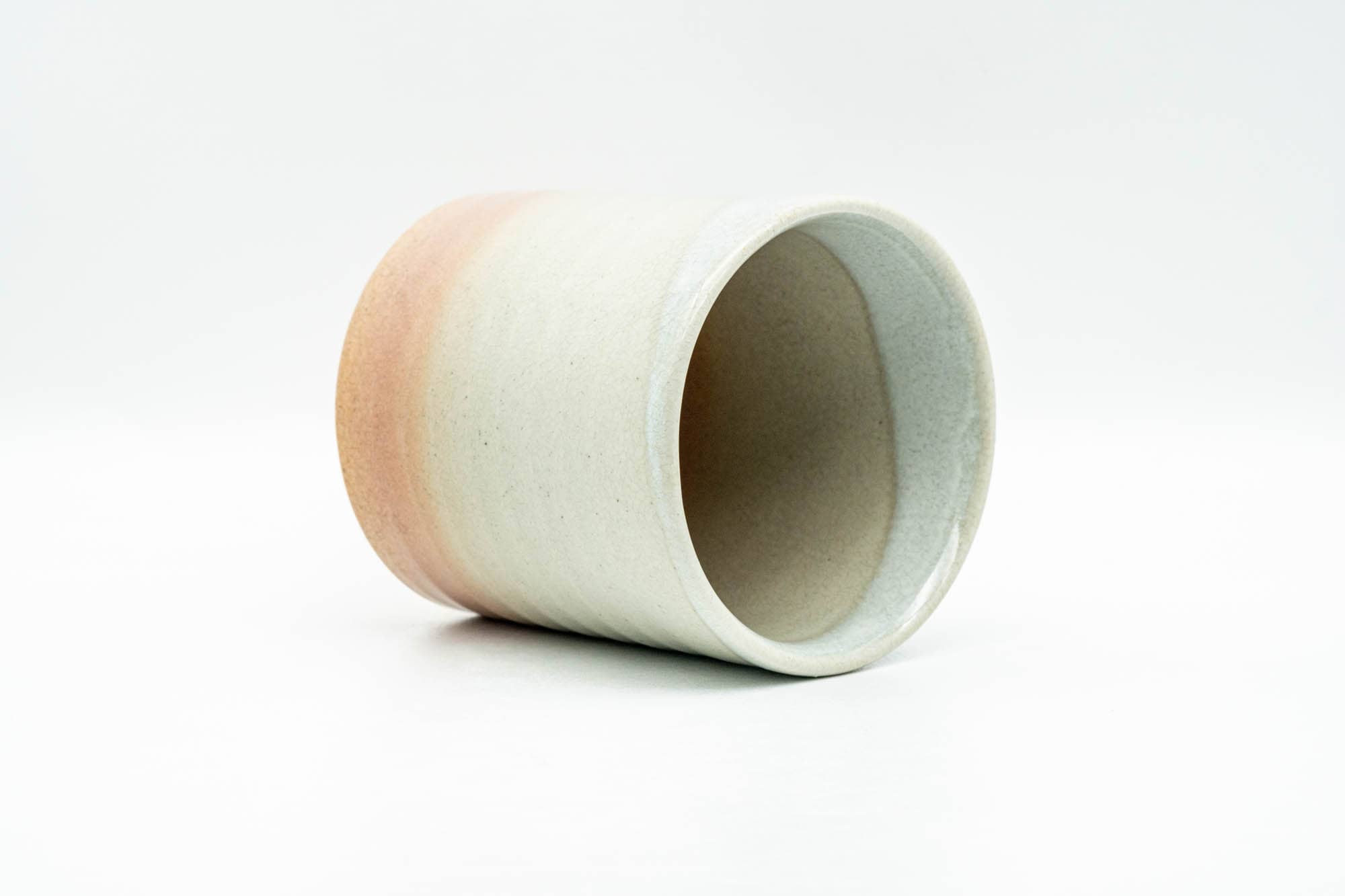 Japanese Teacup - Beige Peach White Glazed Hagi-yaki Yunomi - 190ml