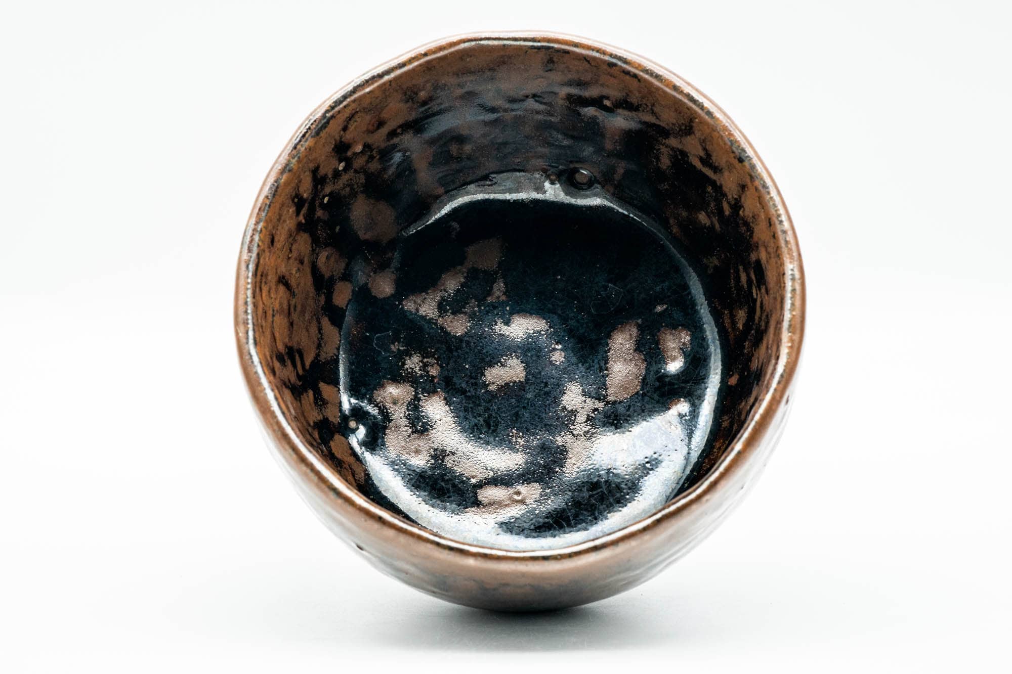 Japanese Matcha Bowl - Brown Drip-Glazed Hantsutsu-gata Chawan - 300ml