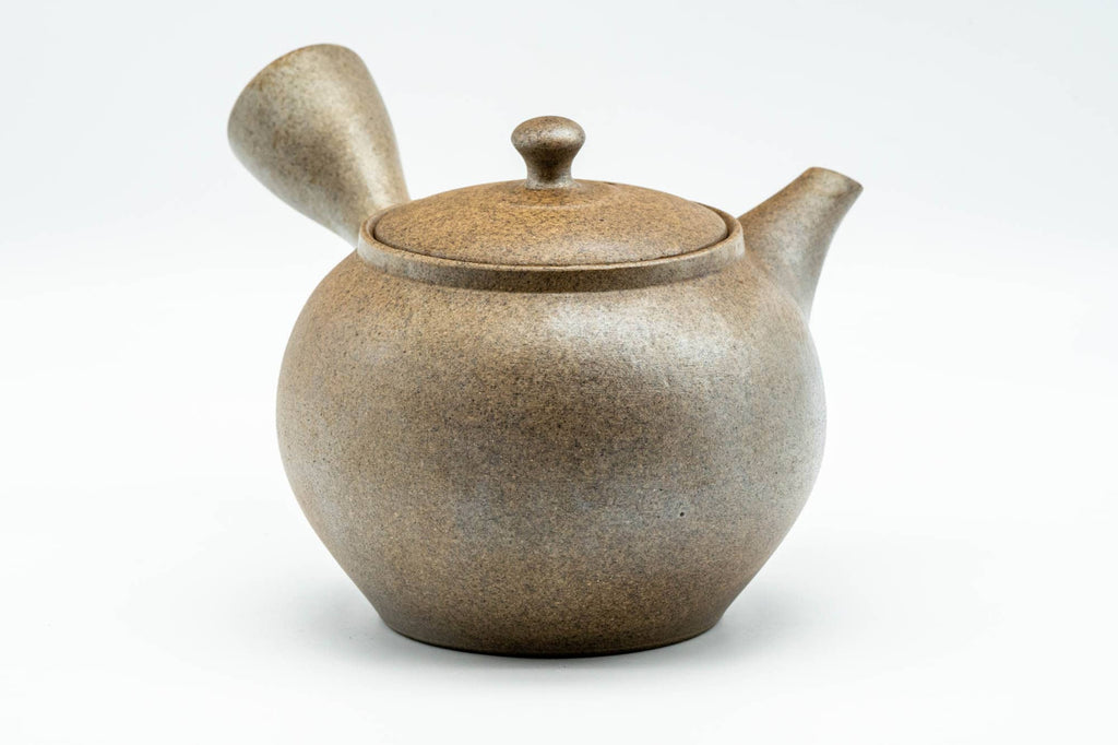 Japanese Kyusu - Beige Stoneware Bizen-yaki Debeso Teapot - 300ml