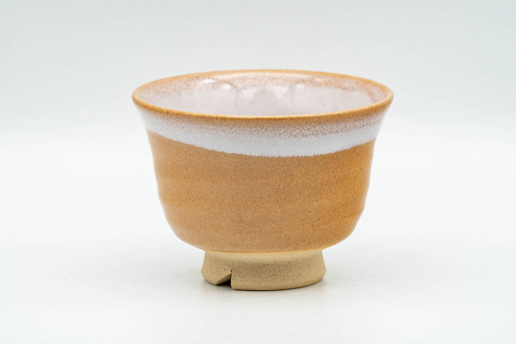 Japanese Teacup - Beige White Inner-Glazed Hagi-yaki Yunomi - 90ml