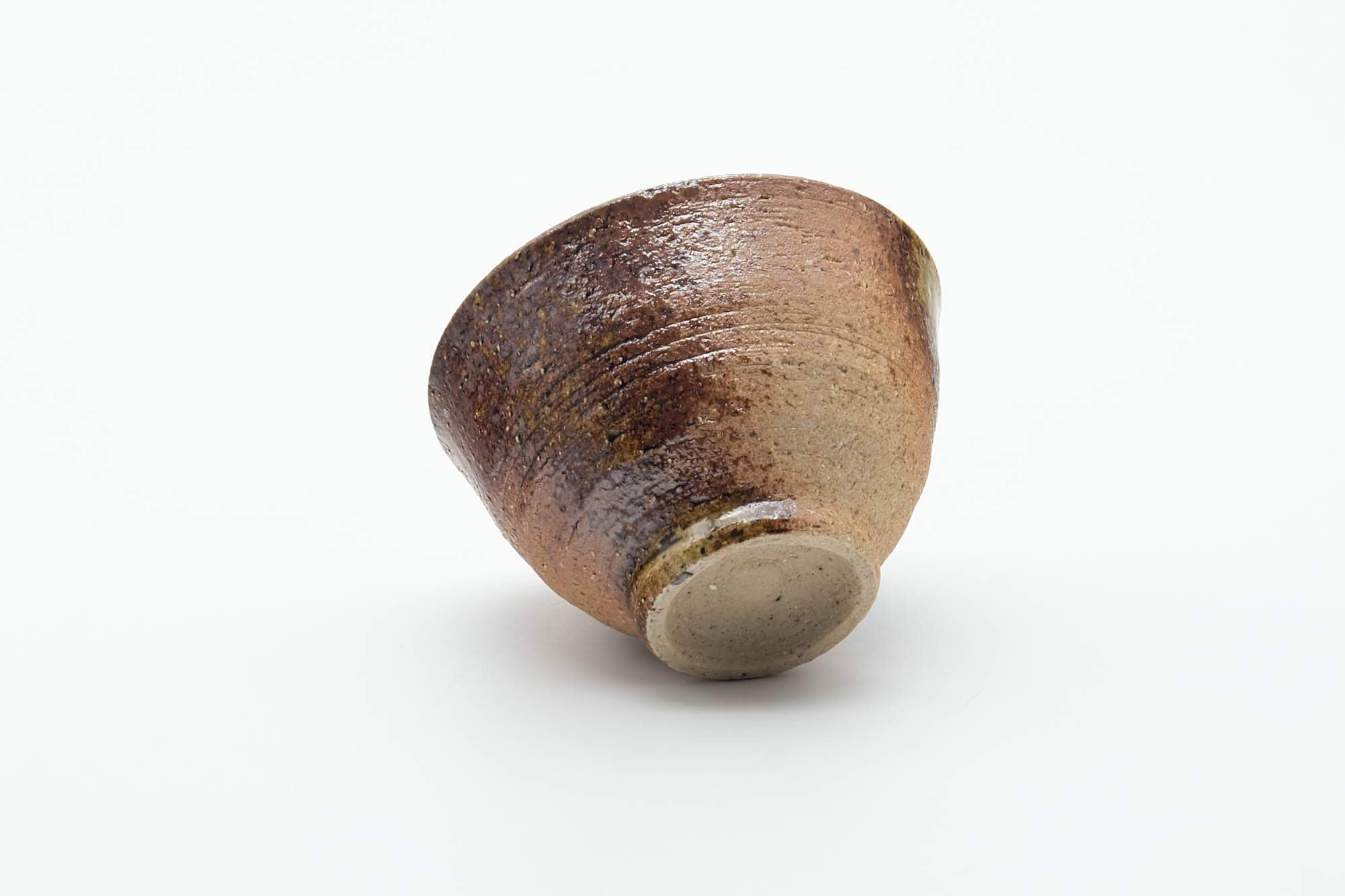 Japanese Teacup - Brown Green Ash Glazed Shigaraki-yaki Yunomi - 110ml