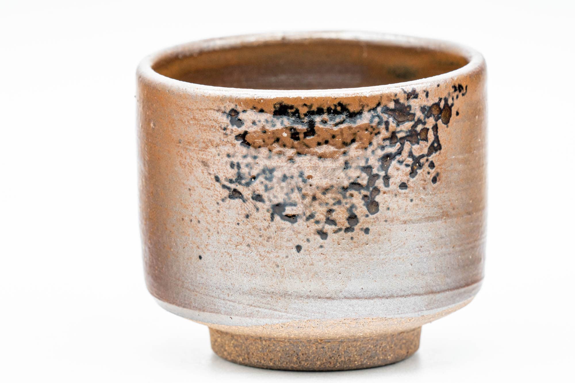 Japanese Teacups - Pair of Ash Brown Glazed Yunomi - 90ml