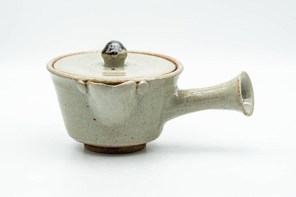 Japanese Kyusu - Long Grass Grey Glazed Karatsu-yaki Do-ake Teapot - 160ml