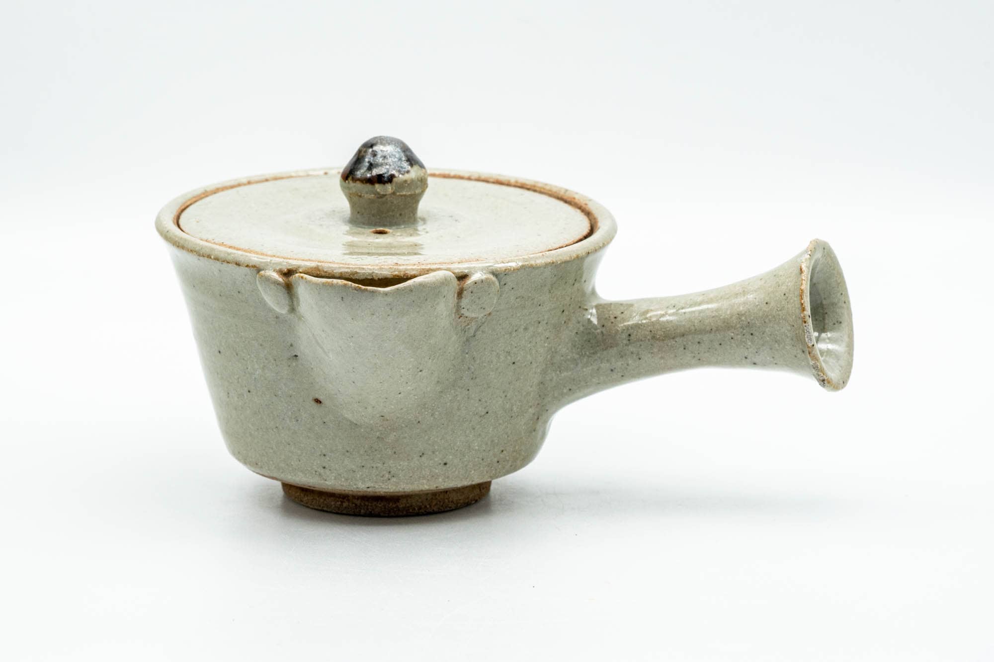 Japanese Kyusu - Long Grass Grey Glazed Karatsu-yaki Do-ake Teapot - 160ml
