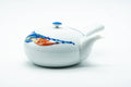 Japanese Kyusu - Blue Orange Leaves Arita-yaki Porcelain Teapot - 350ml