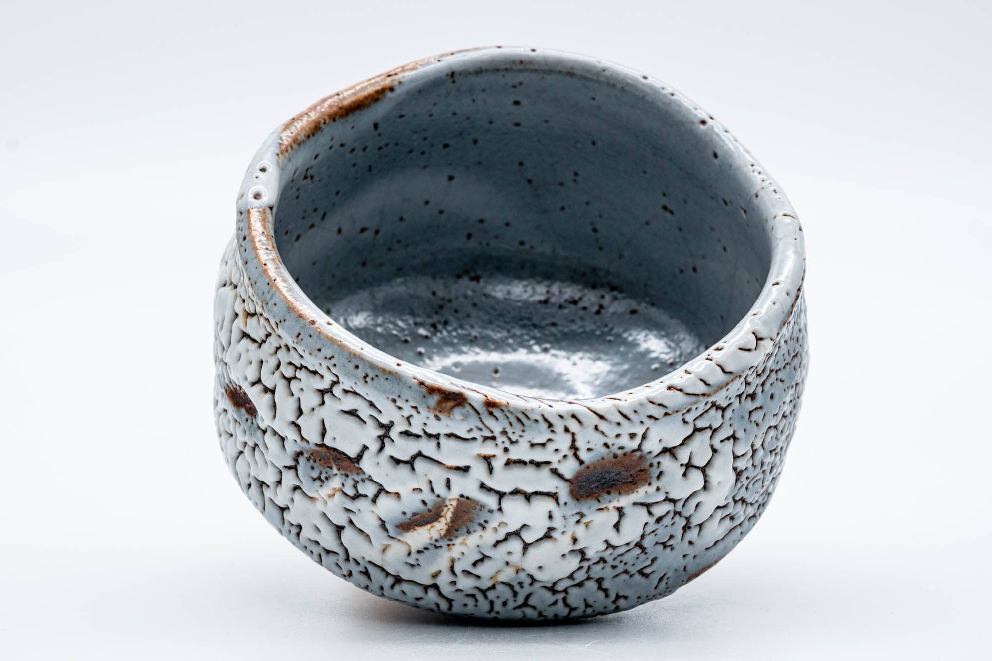 Japanese Matcha Bowl - 加藤秀山 Katou Hideyama - Blue Shino Mino-yaki Chawan - 400ml