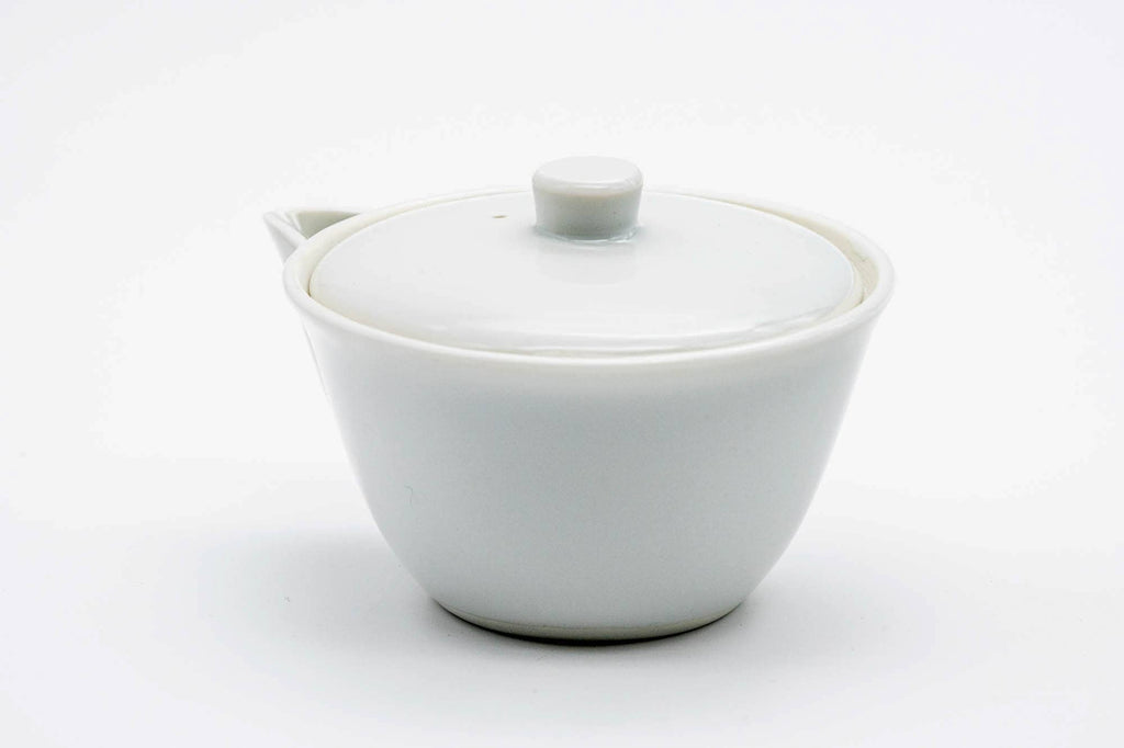 Japanese Houhin - White Porcelain Mesh Handle-less Teapot - 130ml