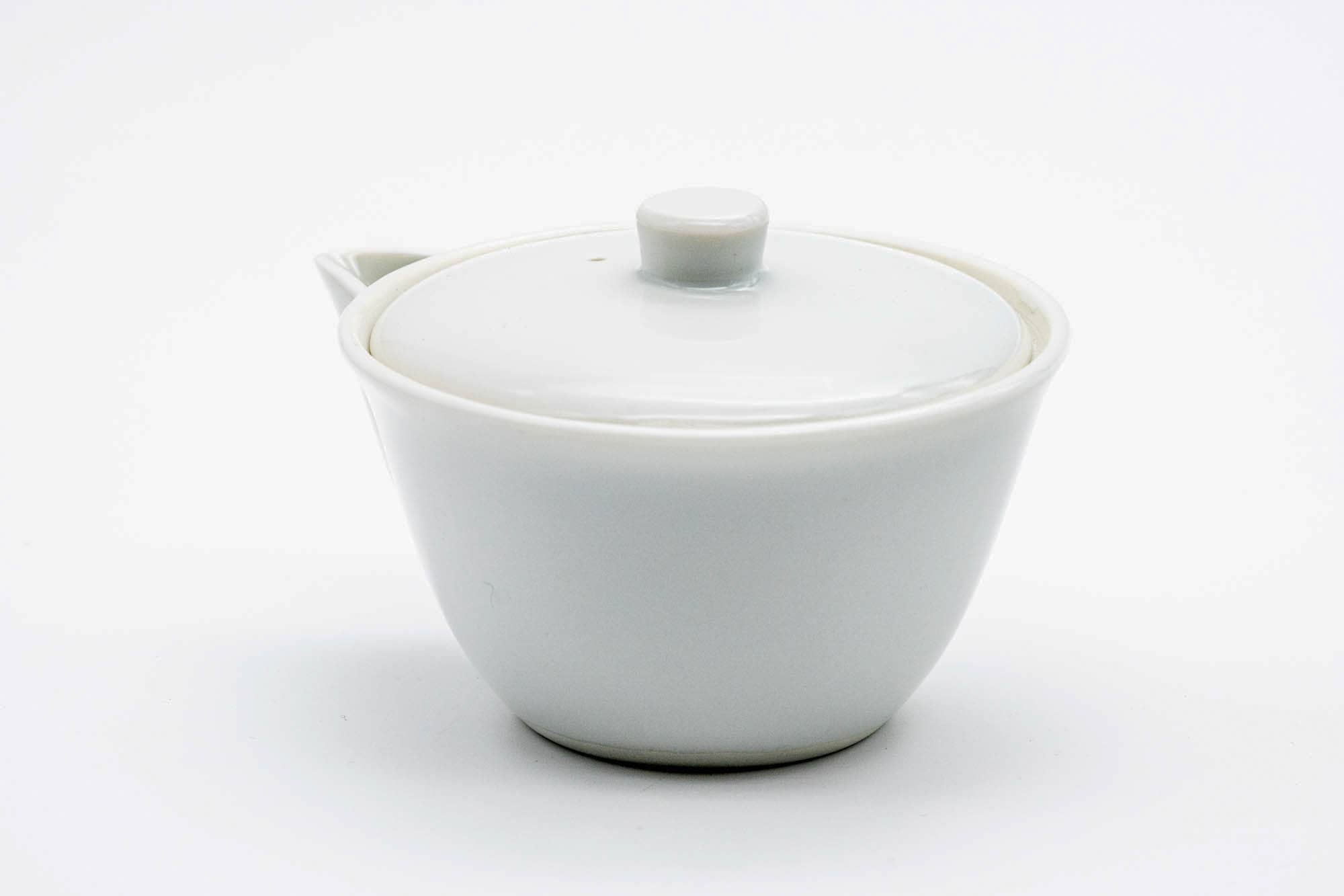 Japanese Houhin - White Porcelain Mesh Handle-less Teapot - 130ml