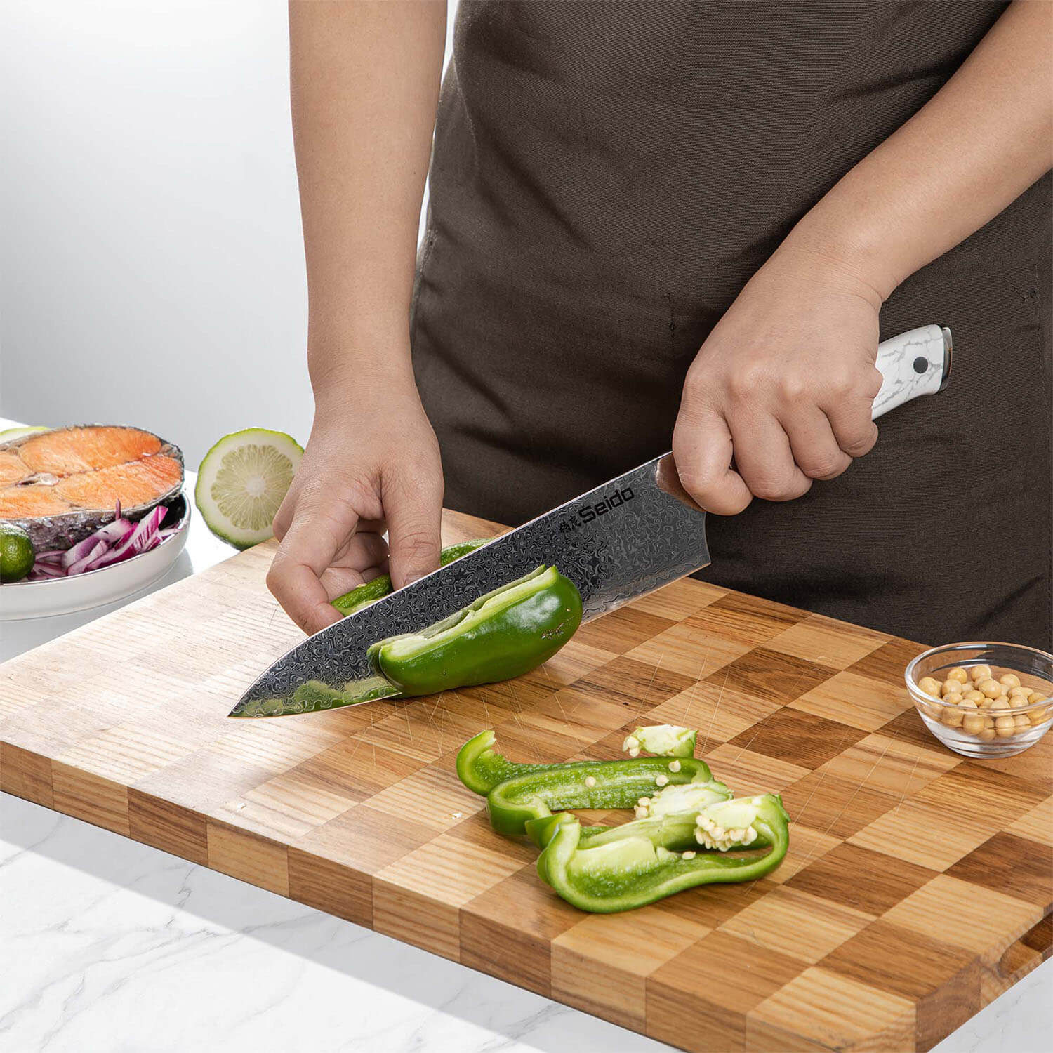 Takoizu Gyuto Chef Knife, White