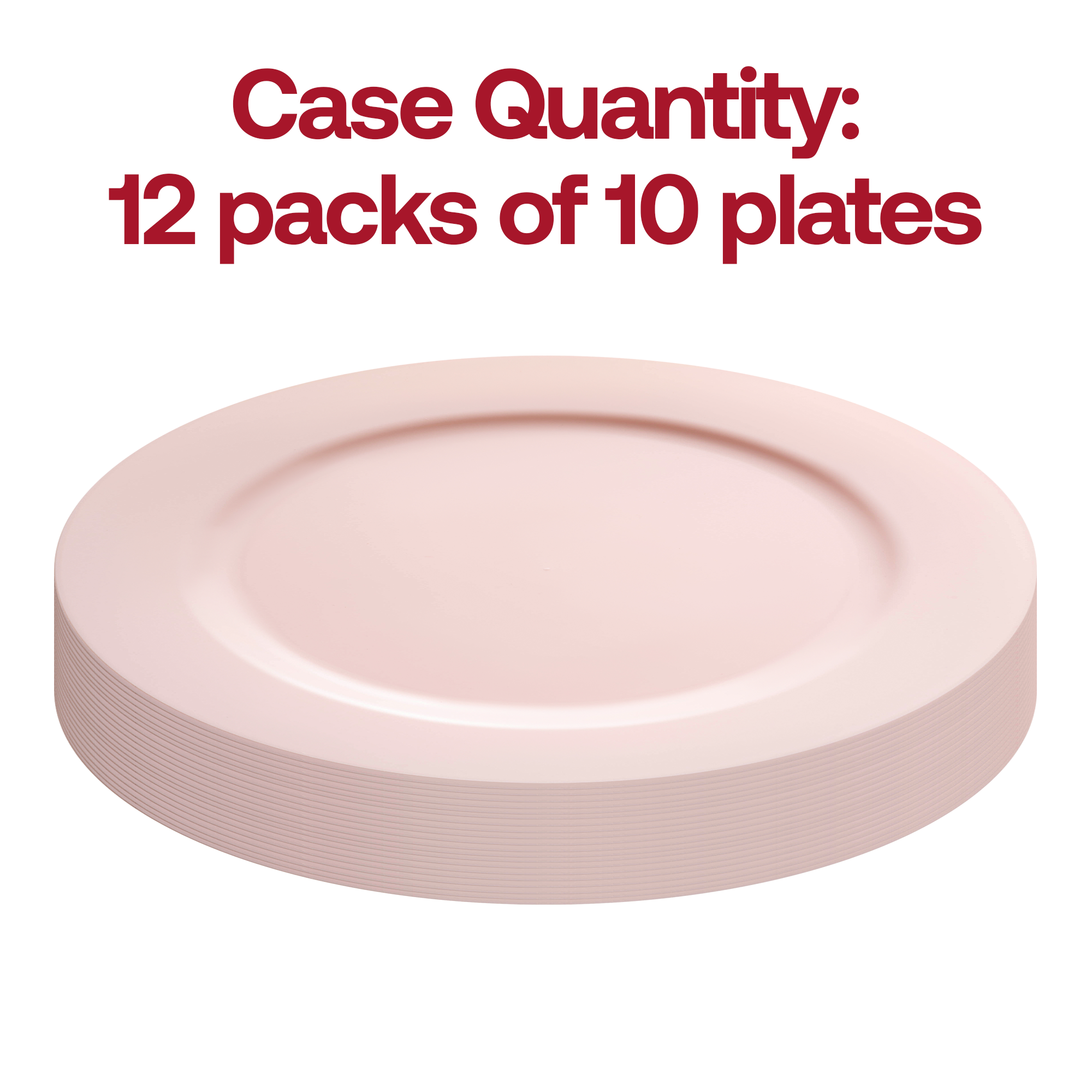 Matte Pink Round Disposable Plastic Appetizer/Salad Plates (7.5")