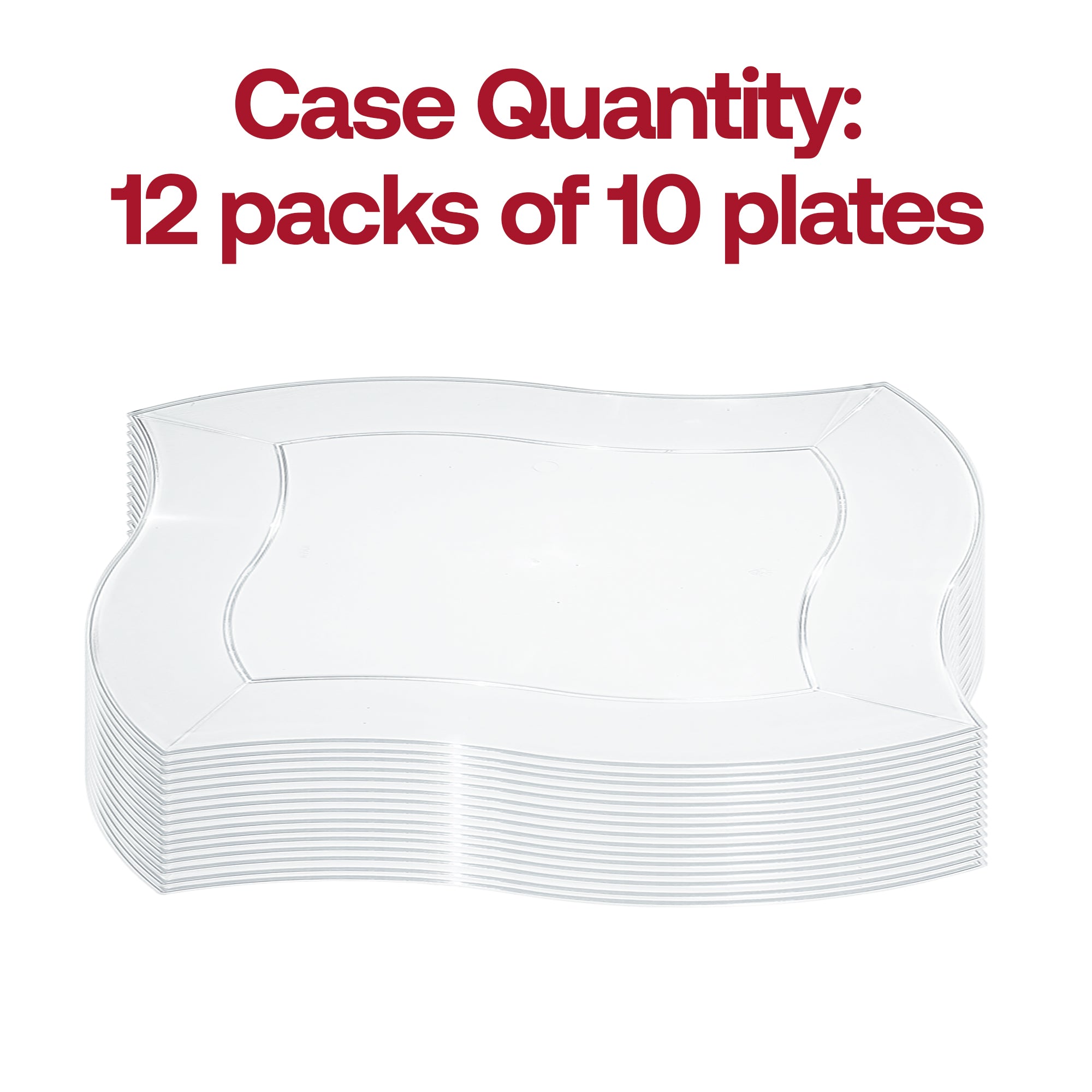 Clear Wave Plastic Appetizer/Salad Plates (7")