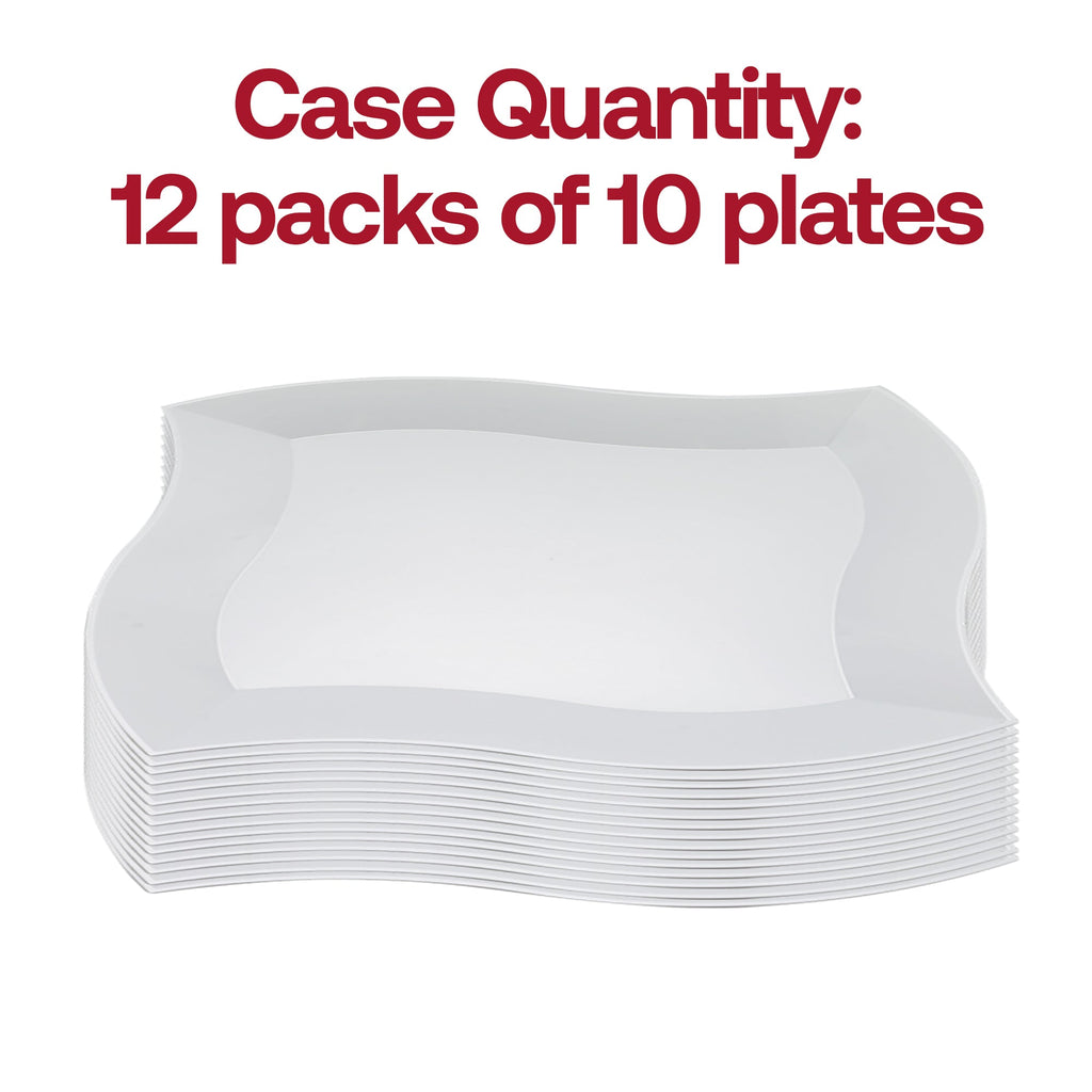 White Wave Plastic Appetizer/Salad Plates (7")
