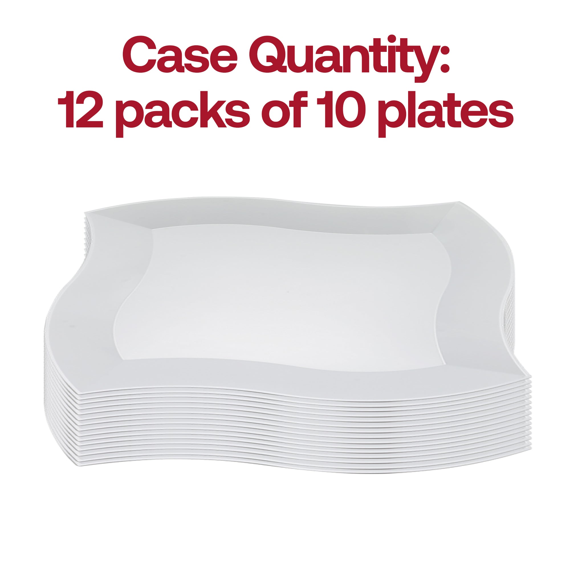 White Wave Plastic Appetizer/Salad Plates (7")