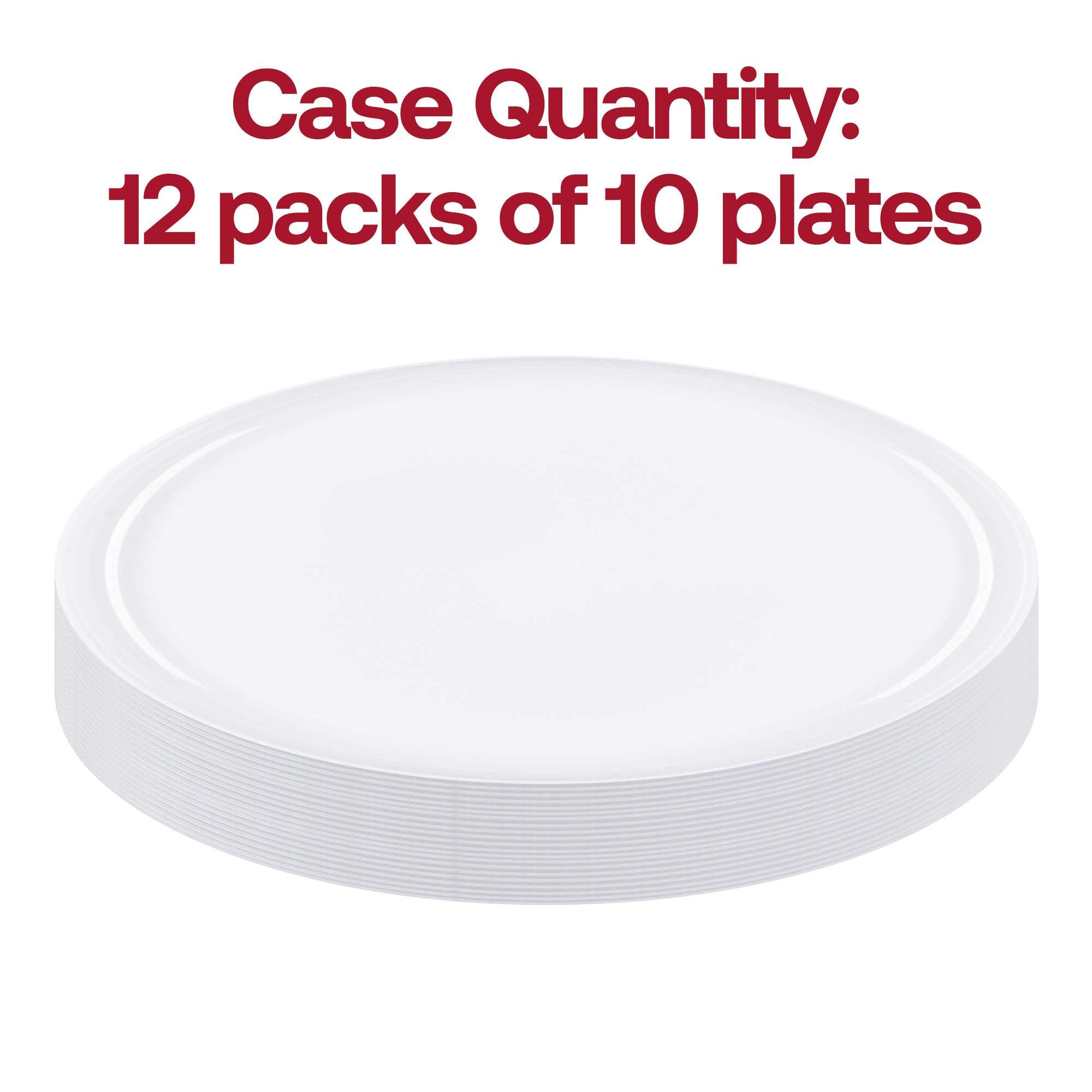 White Flat Round Disposable Plastic Appetizer/Salad Plates (8.5")