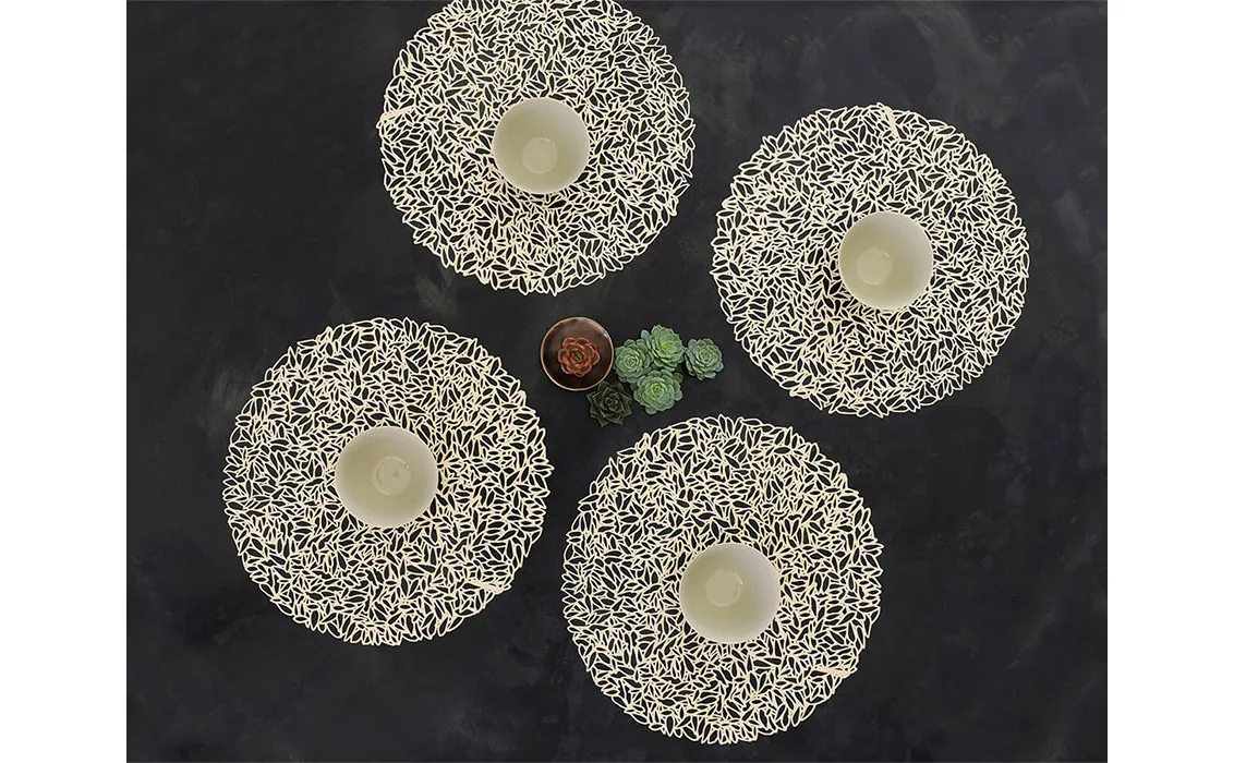 Chilewich Petal Round Placemat - Champagne