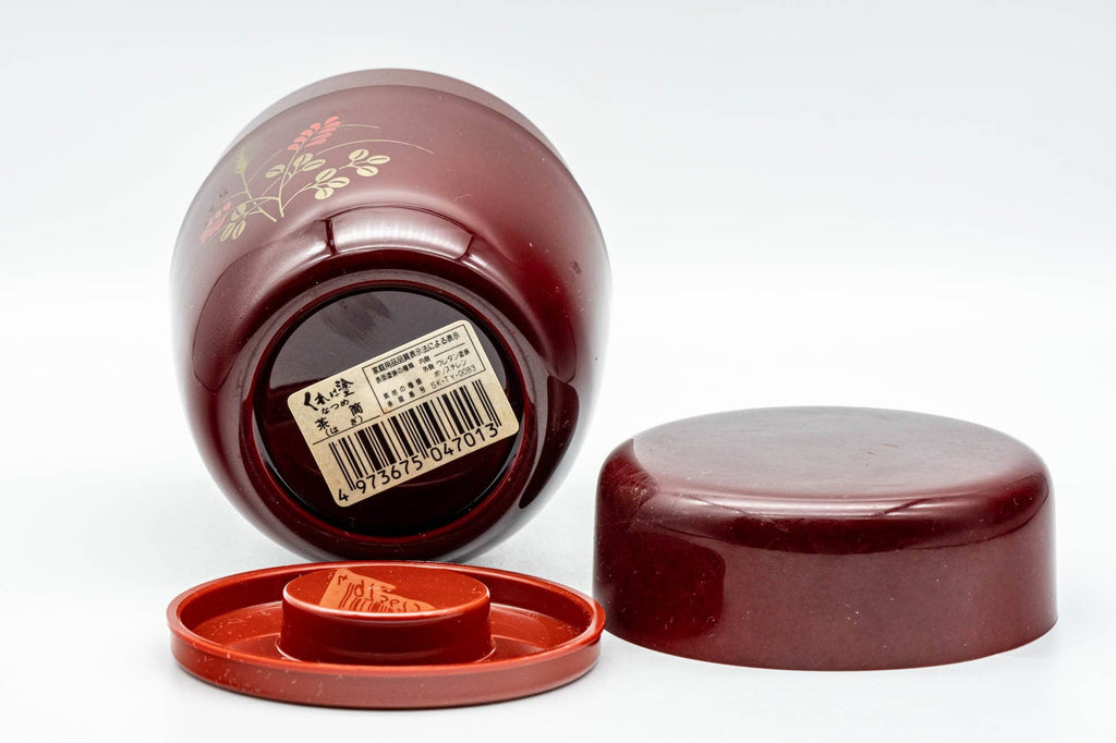 Japanese Chazutsu - Red Floral Tea Plastic Canister - 250ml