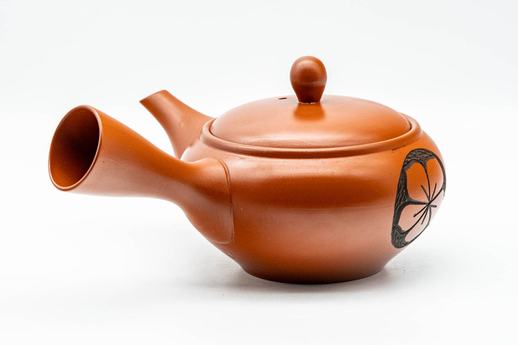Japanese Kyusu - 弘洋 Kouyou - Floral Tokoname-yaki Mesh Teapot - 300ml