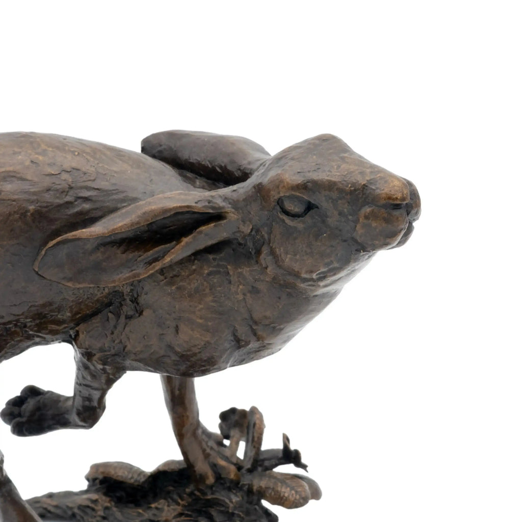 Richard Cooper Bronze Full Tilt Hare Running Figurine