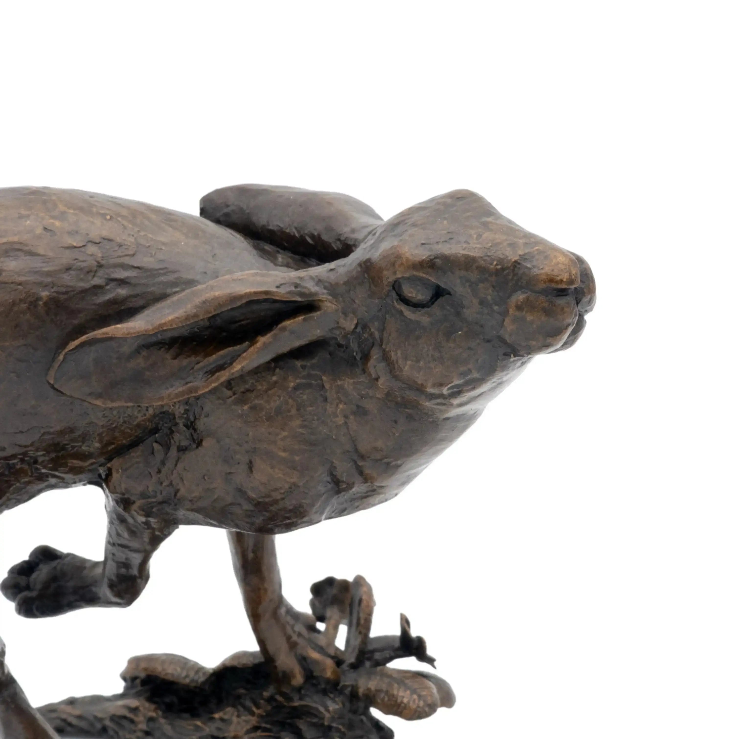 Richard Cooper Bronze Full Tilt Hare Running Figurine