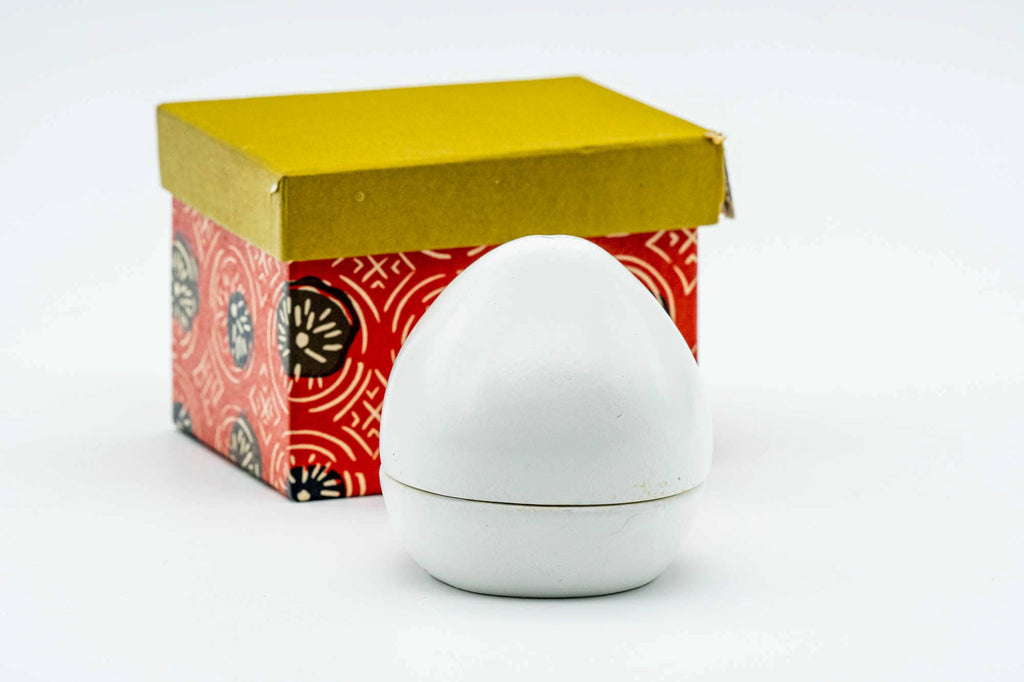 Japanese Kogo - Sakura Woman Decorated Ceramic Incense Container