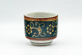 Japanese Teacup - 九谷焼 Floral Aochibu Kutani-yaki Porcelain Yunomi  - 150ml